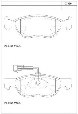 ASIMCO KD7339 Brake Pad Set, disc brake